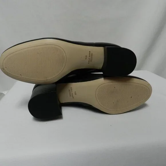 Cole Haan Arden Leather block heel Ankle boots botties black zip NEW Size Sz 9